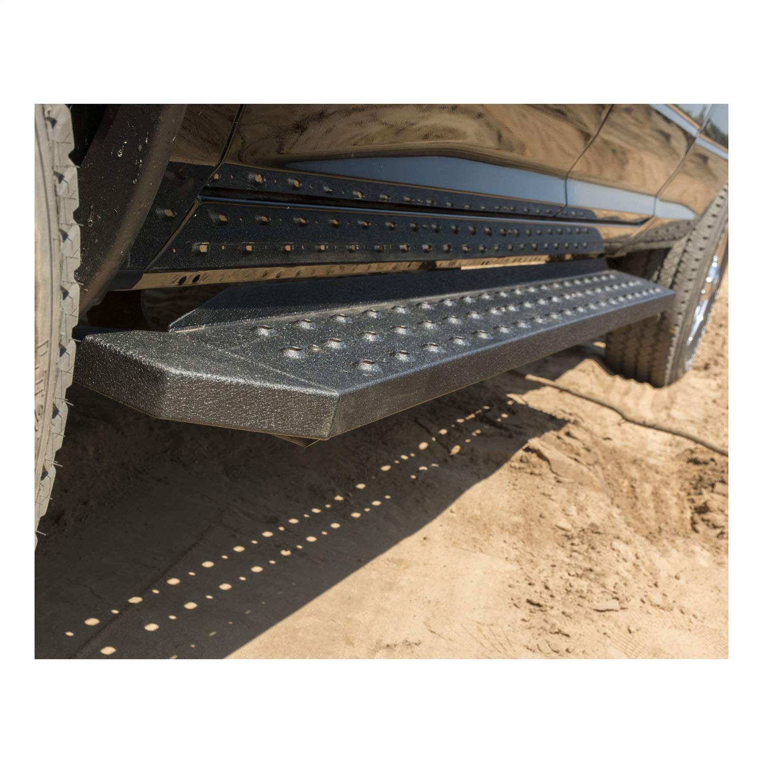 C2853 ARIES RidgeStep 6-1/2" x 53" Black Steel Running Boards (No Brackets)