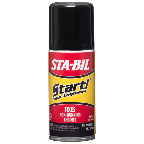 Start Your Engines! STA-BIL - Fixes Non-Running Engines - A Jump Start in A Can - Revitalizes Fuel System - Safe for 2 and 4-Cycle Engines - Quick, Easy Starts Ensured, 2 fl. oz. (21214)