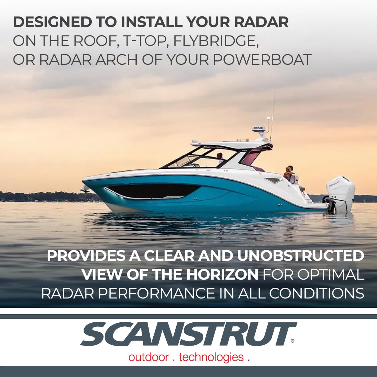 Aluminium PowerTower APT-F-250-01 Forward Leaning 250mm / 10" for radomes
