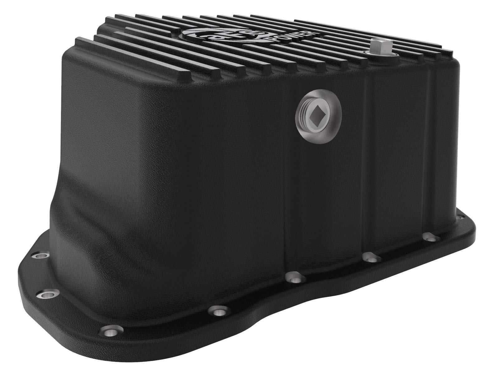 aFe Power Black Finish Engine Oil Pan, Machined Fins