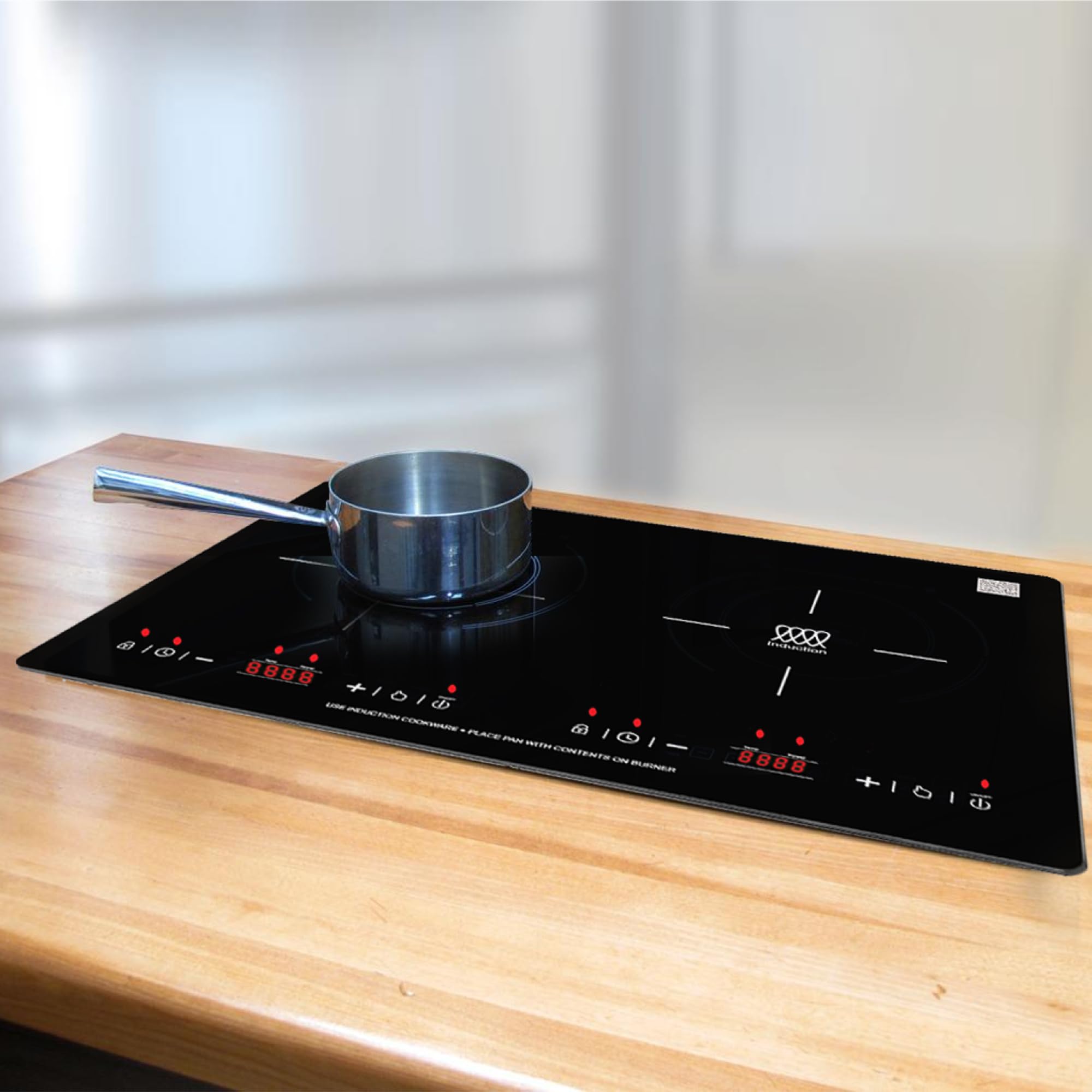 Equator 20" HORIZONTAL Advanced Appliances 2-BURNER Induction Cooktop 9 Power Builtin/Freestand 110V