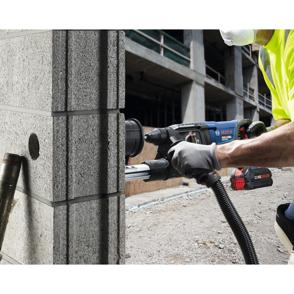 Bosch 18V GBH18V-26DK15 EC Brushless SDS-plus® Bulldog™ 1 In. Rotary Hammer Kit with (1) CORE18V® 4 Ah Advanced Power Battery