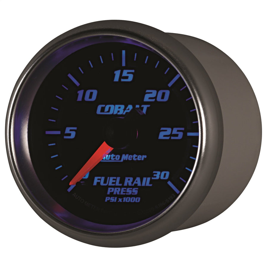Cobalt Auto Meter 6186 2-1/16" 0-30000 PSI Full Sweep Electric Diesel Fuel Rail Pressure Gauge