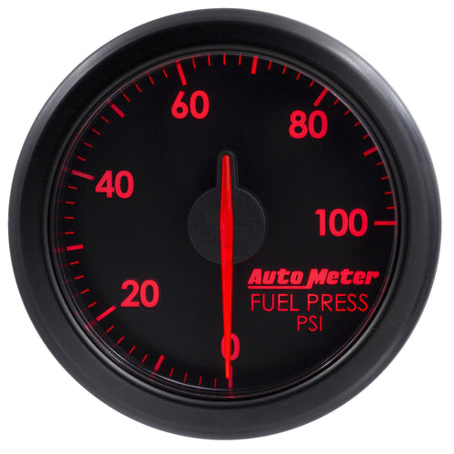 2-1/16" AutoMeter Fuel Press, 0-100 Psi, Airdrive, Black 9171-T