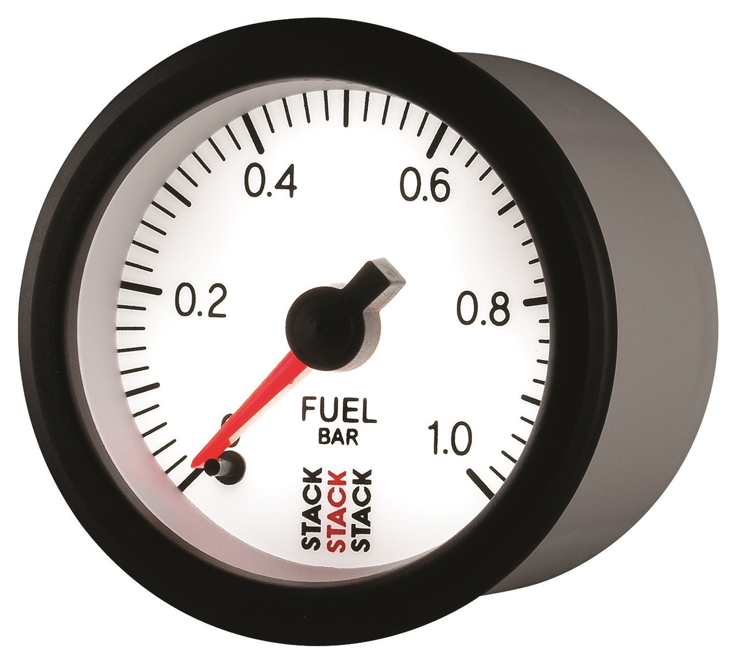 52mm M10 Male Stack ST3353 White 0-1 Bar Professional Stepper Motor Fuel Pressure Gauge