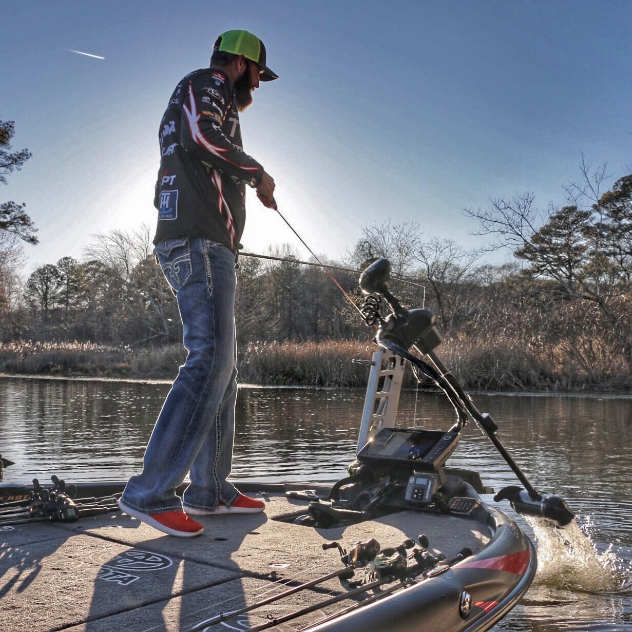 Heavy-Duty Trolling Motor Replacement T-H Marine G-Force Handle with Cushioned Grip, Reliable Lift and Release System, Durable Nylon Jacketed Cable for Serious Anglers - Black
