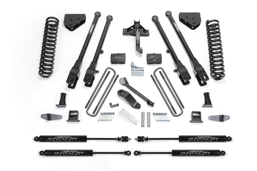 4LINK LIFT KIT W/COILS & STEALTH BY FABTECH FOR 08-10 FORD F450/550 4WD