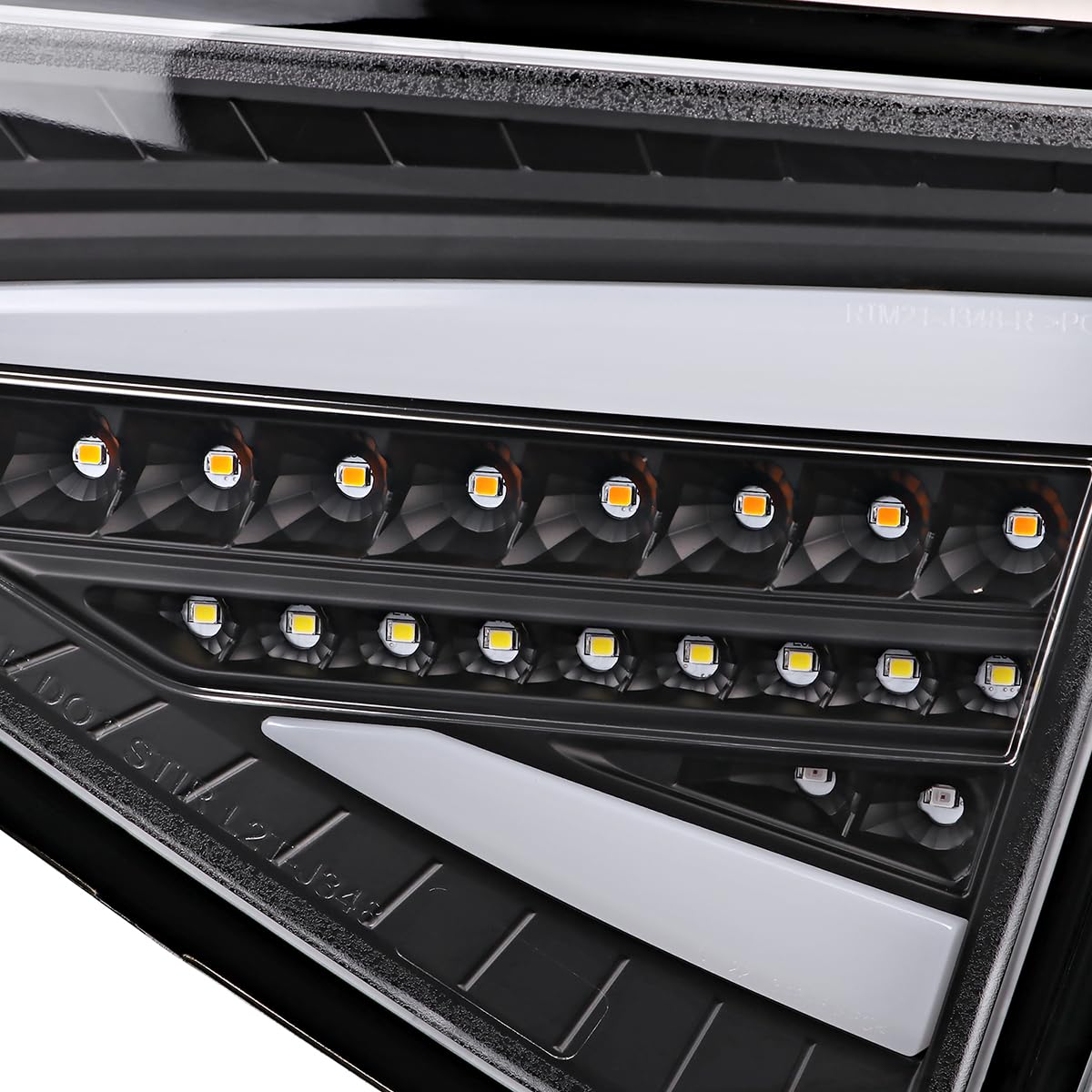 Black Sequential Tail Lights w/White LED Bar SPEC-D TUNING Compatible with 2008-2014 Subaru Impreza WRX Hatchback, Left + Right Pair Assembly