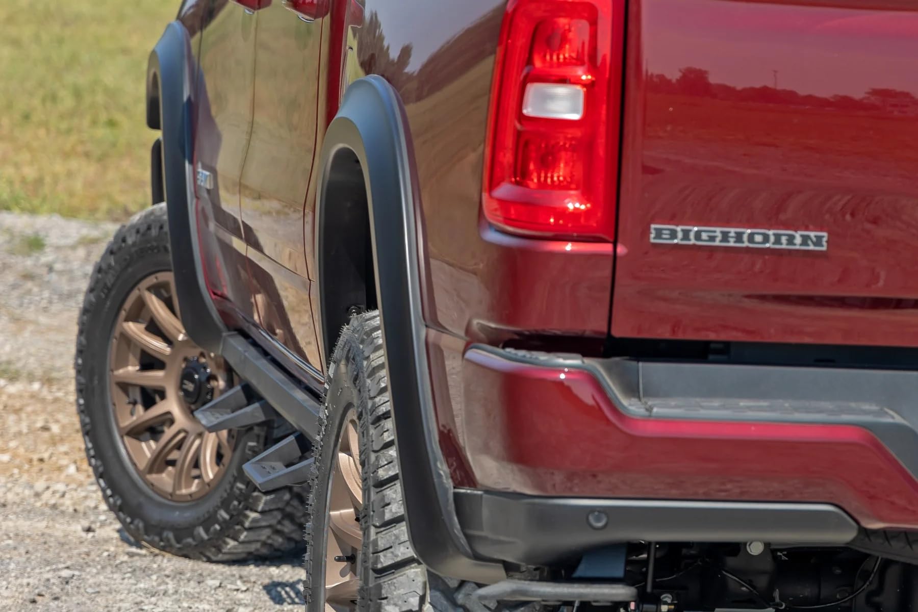 Rough Country Fender Flares Sport Style for Ram 1500 (2025-2026) - Durable ABS Flares, 1" Coverage, No-Drill Install, UV-Protected Flat Black Finish, Set of 4