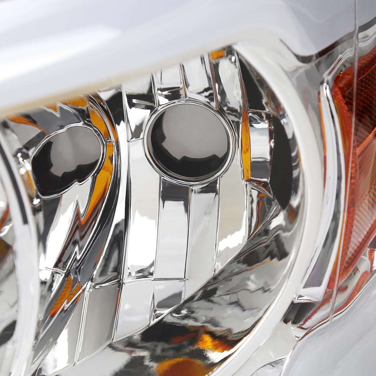 Chrome Housing SPEC-D TUNING Clear Lens LED Tube Projector Headlights Compatible with 2006-2008 Dodge Ram 1500 2500 3500 Left + Right Pair Headlamps Assembly