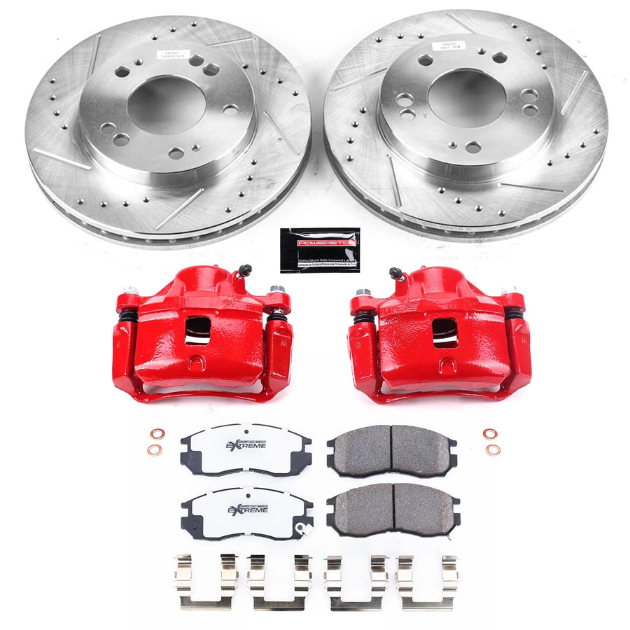 Power Stop KC681B-26 Z26 Street Warrior Front Brake Kit Chrysler Dodge Eagle Mitsubishi For Chrysler Sebring, Dodge Avenger, Eagle Talon, Mitsubishi Eclipse [Model Specific]