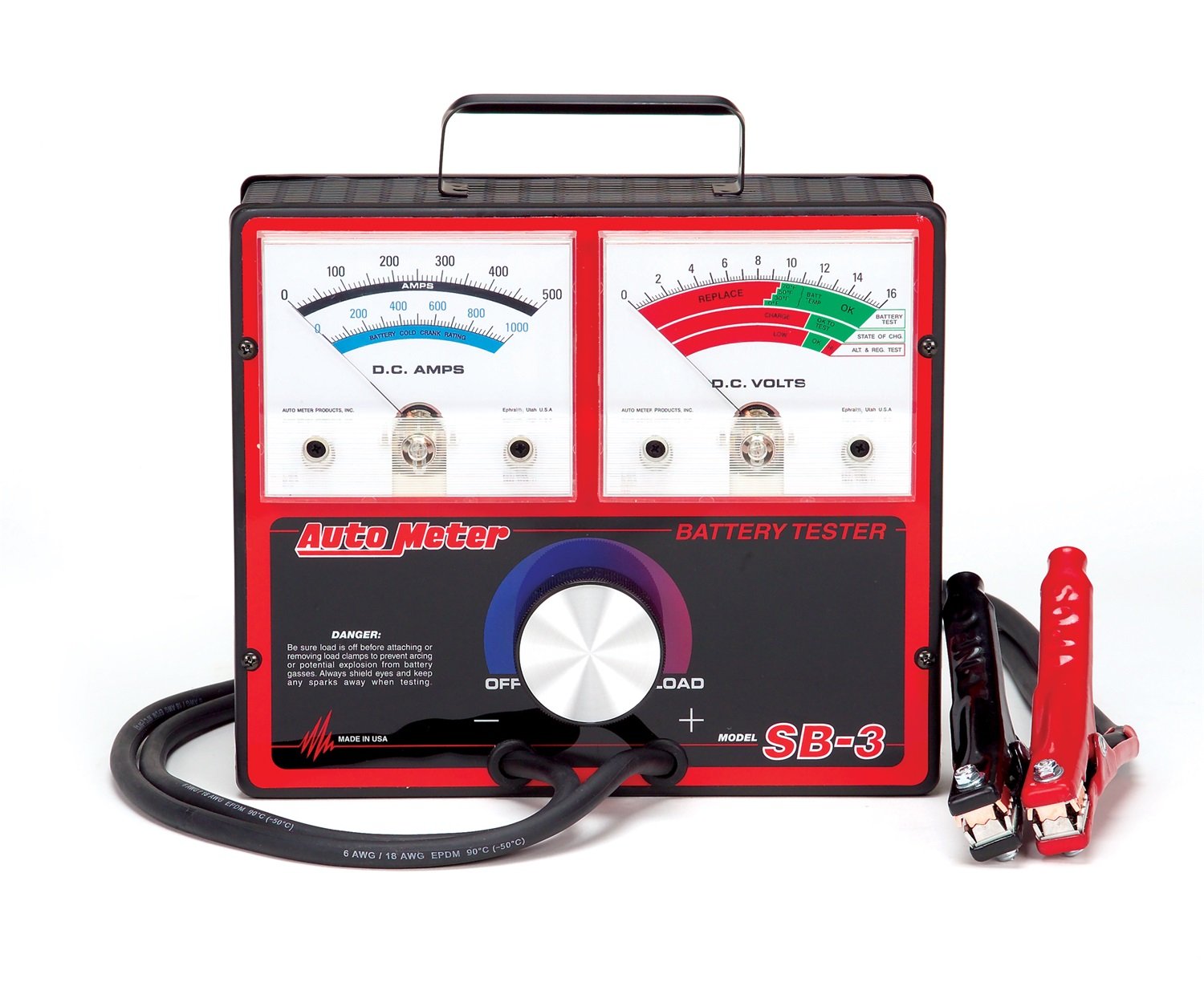 Auto Meter 500 Amp (SB-3) Variable Load Battery/Electrical System Tester