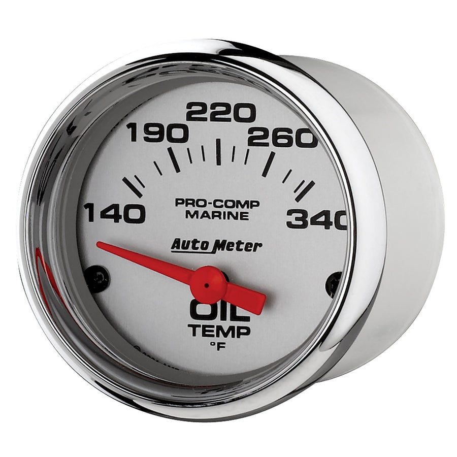 Oil Temp AutoMeter Gauge, 2 1/16", 140-300ºf, Electric, Marine Chrome (200764-35)