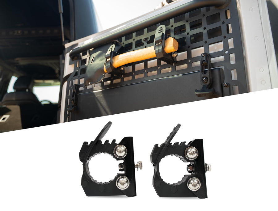 Offroad DV8 Universal Quick Release Tool Mounts | Secures a Variety of Tools & Equipment | Mounts to M6-M10 Sized Holes & Slots | Steel & Rubber Construction | Black Gloss Powder Coat | Sold as a Pair