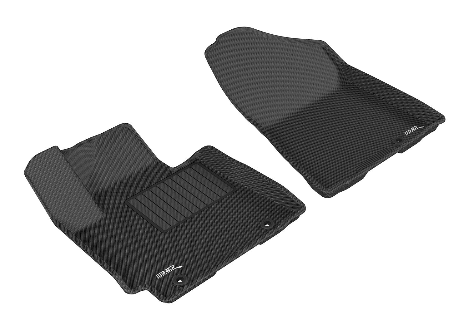 3D MAXpider Custom Fit Front Row All-Weather Floor Mat for Select Hyundai Tucson Models - Kagu Rubber (Black)