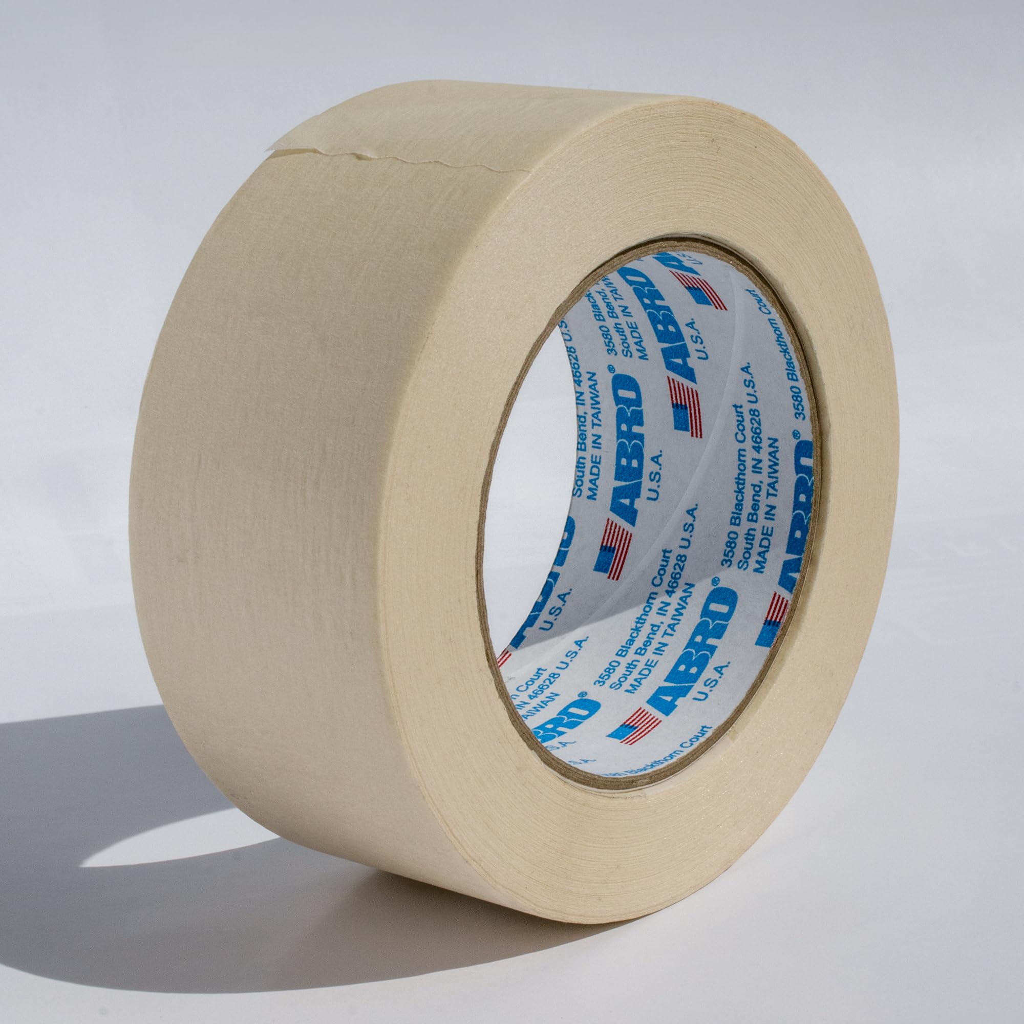 Masking Tape ABRO, 24mm x 55M, All Purpose Green Masking Tape for Temporary Labeling and Marking, Easy Tear, Clean Removal, Painters Tape for DIY and Professional Uses - Green
