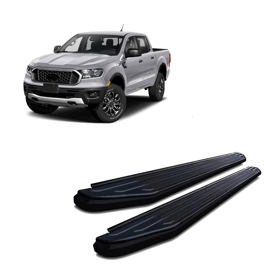 Peerless Black Horse Running Boards Black Compatible with 2019-2023 Ford Ranger-PR-F182BK