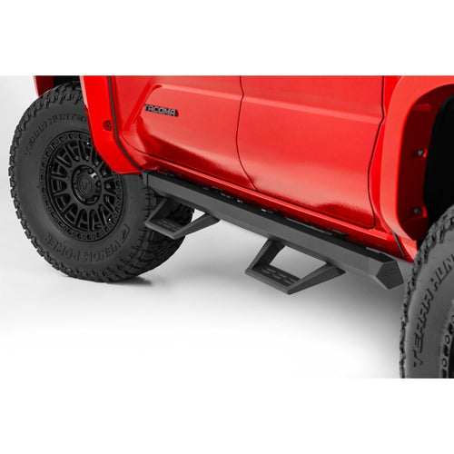 Rough Country Adjustable SR2 Aluminum Steps for Toyota Tacoma 2WD/4WD (2024) - Fits Double Cab