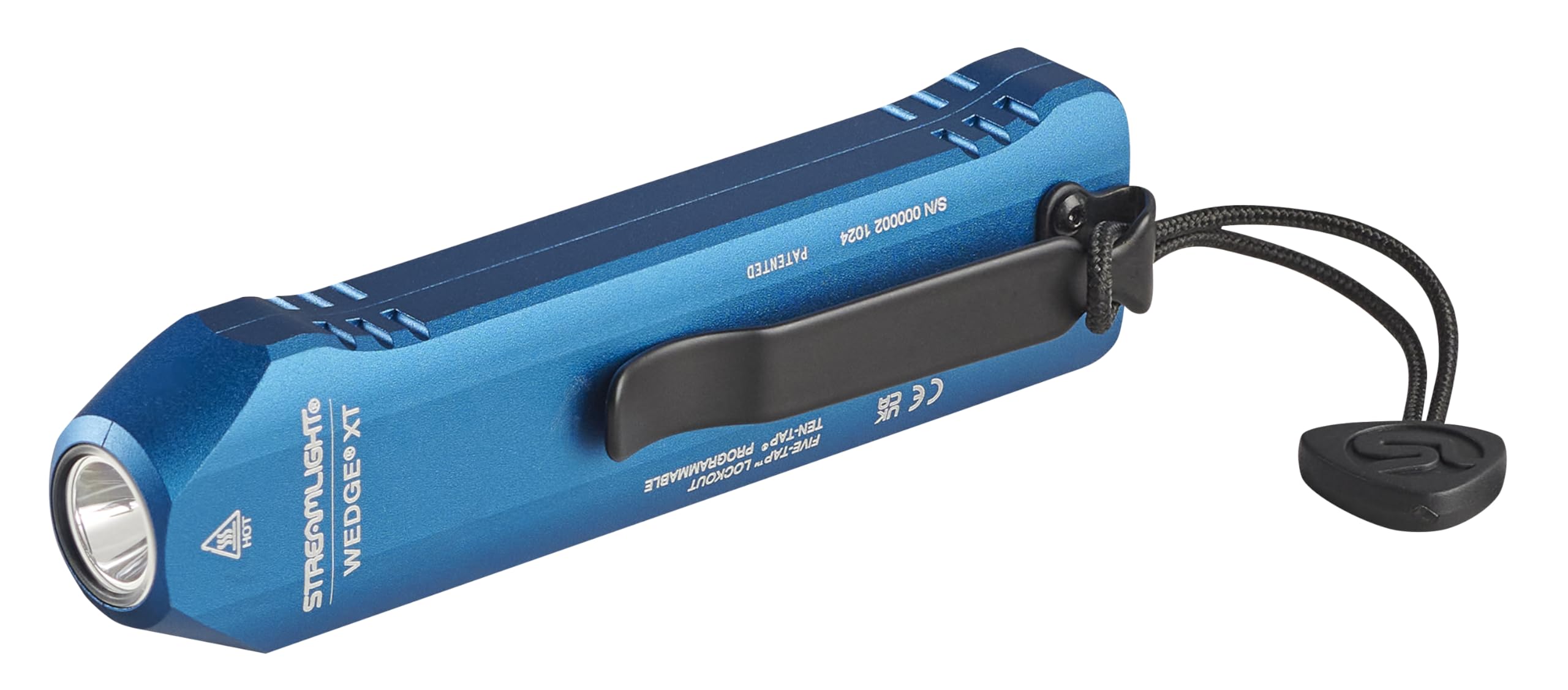 Wedge XT Streamlight 88825 500-Lumen 1,900-Candela Flat Everyday Carry Flashlight, Includes USB-Cable and Pocket Lanyard, Blue C.O.P.S. Edition