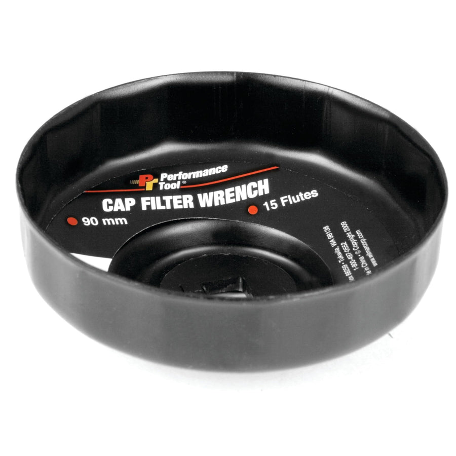 Heavy Duty Performance Tool W54113 Steel Oil Filter Wrench with 3/8-Inch Drive for Multiple Brands of Filters, Strong and Durable Construction