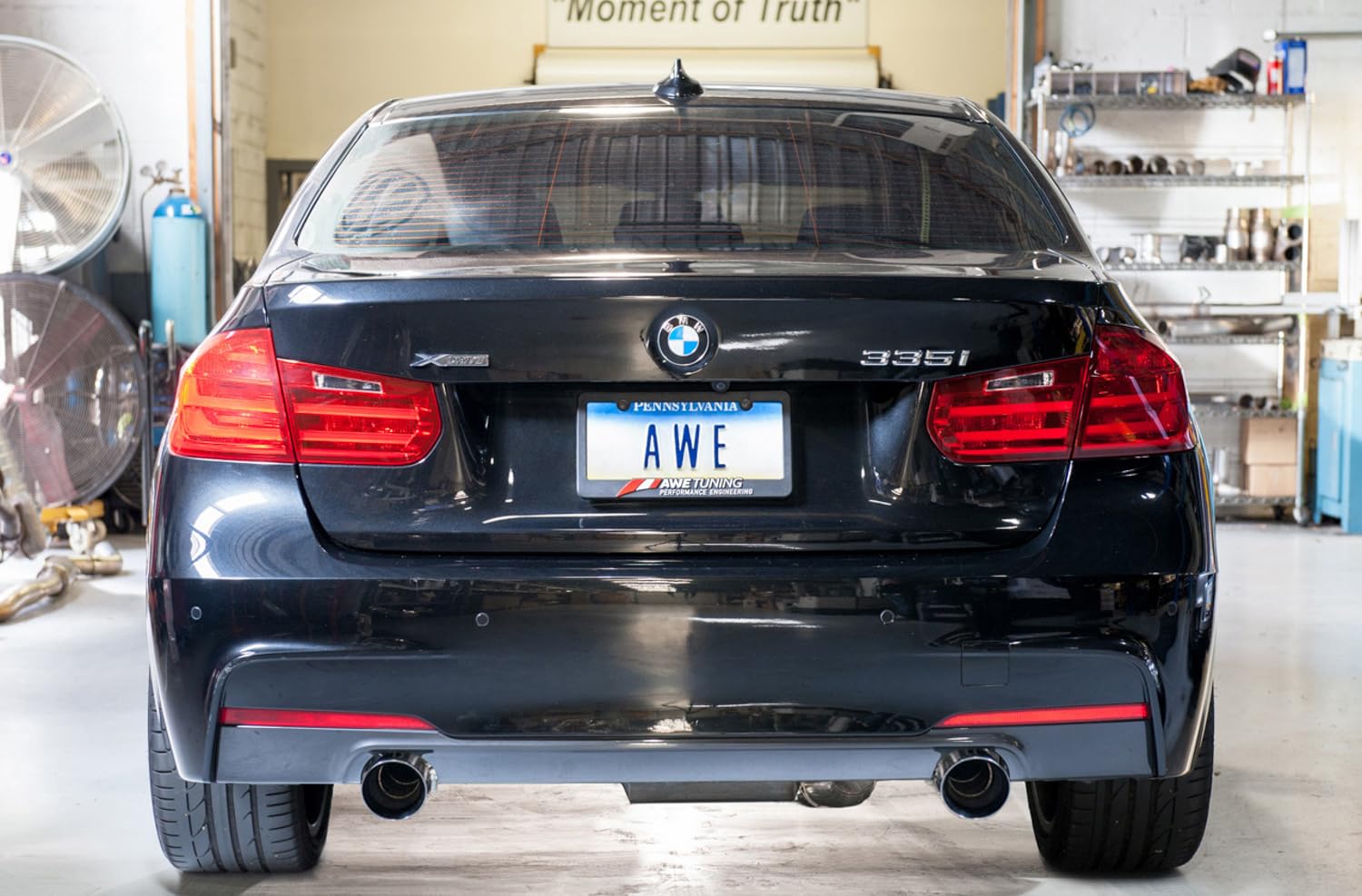 BMW F3X AWE Tuning 335i/435i Touring Edition Axle-Back Exhaust - Chrome Silver Tips (102mm) - 3010-32026