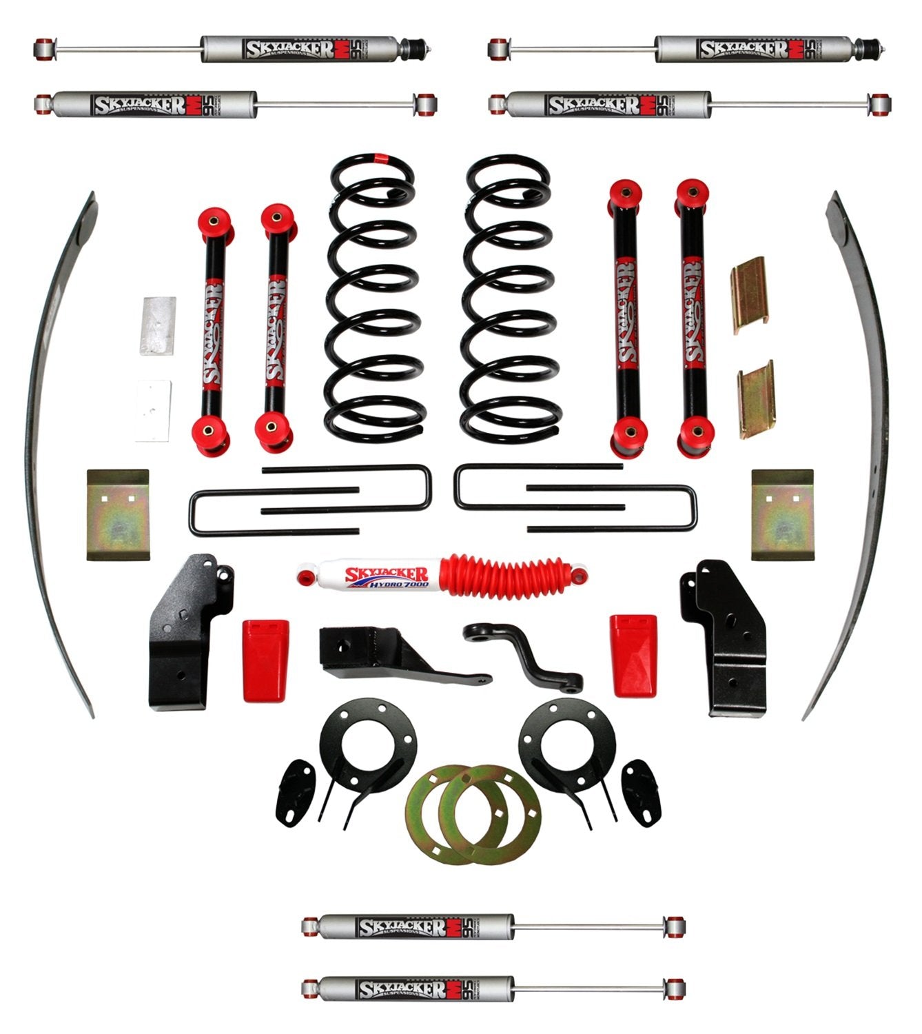 Skyjacker Suspension Lift Kit D4522K-M w/Shock M95 Performance Shocks 4-4.5 in. Lift Class II All 4 Shocks