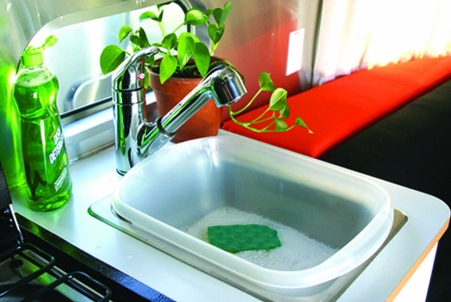 Mini Dish Wash Pan Camco RV and Marine | Helps Conserve Water | Holds 9-Quarts | (43516)