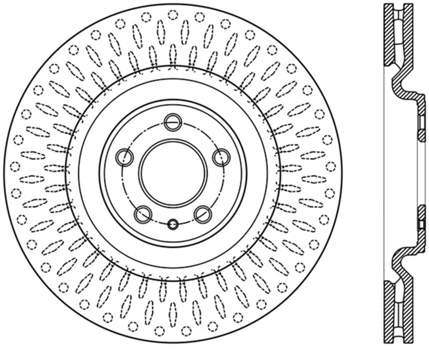 Front Right StopTech 126.61106SR Sport Slotted Brake Rotor