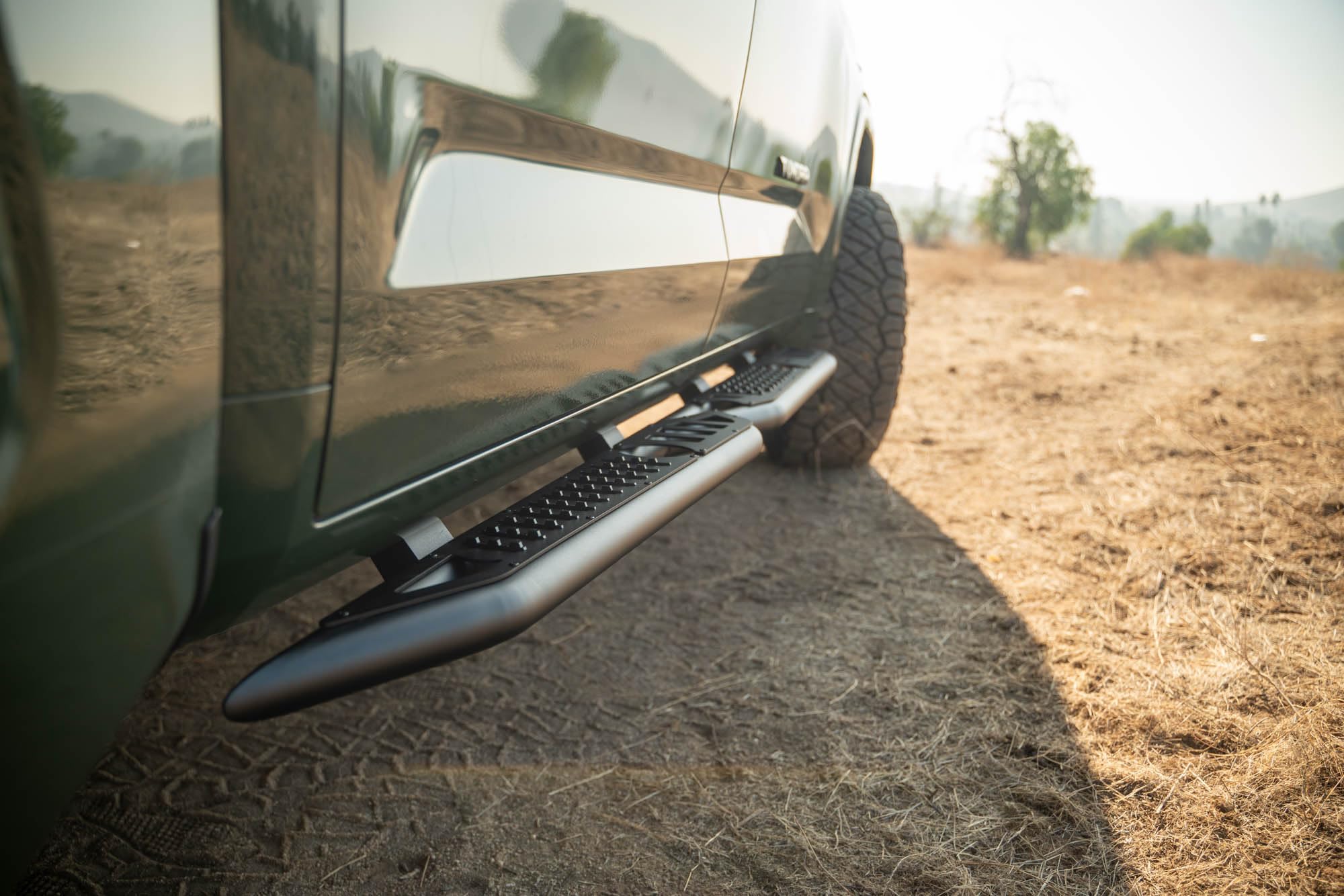 OE Plus DV8 Offroad Side Steps for 2022-2025 Toyota Tundra Crew Max | Anti-Slip Design | Mounts to Body/Pinch Weld | Provides Protection from Light Trail Debris | Fully Bolt-On Installation | Steel