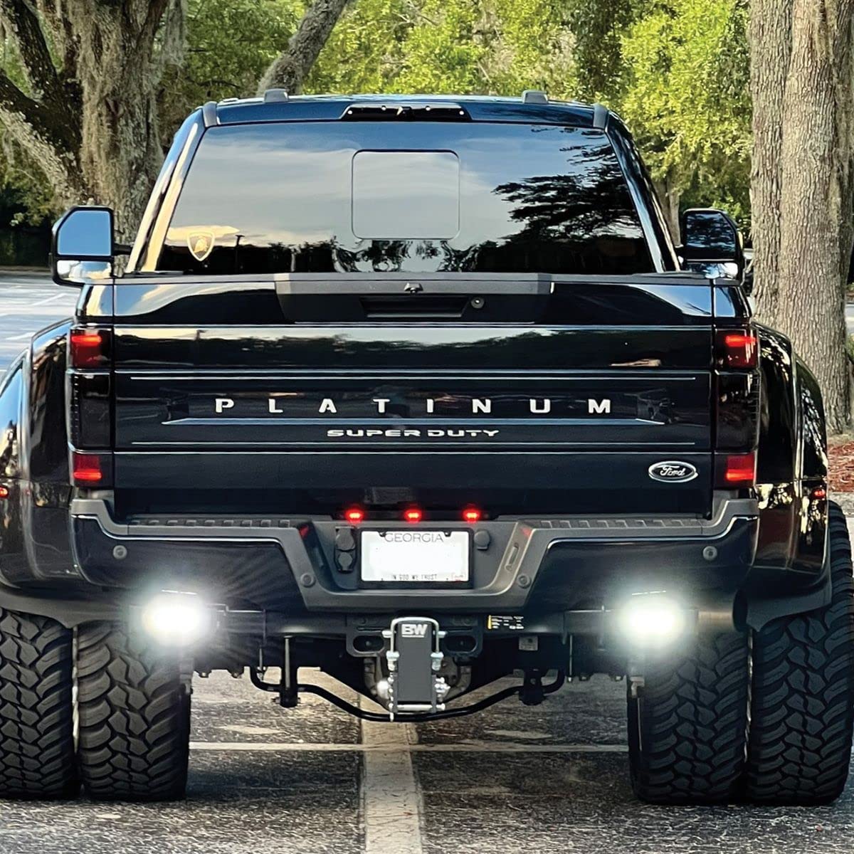 Race Sport Chrome Series 2017-2023 Compatible with Ford F250 F350 F450 Super Duty Bolt On Hitch Bar Reverse Light Kit FHDHB17UPSL