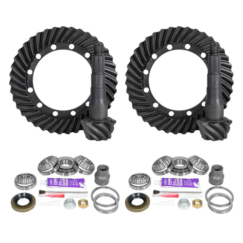 Front & Rear Ring & Pinion Gear Kit Package with Install Kits - Toyota 9.5/9.5