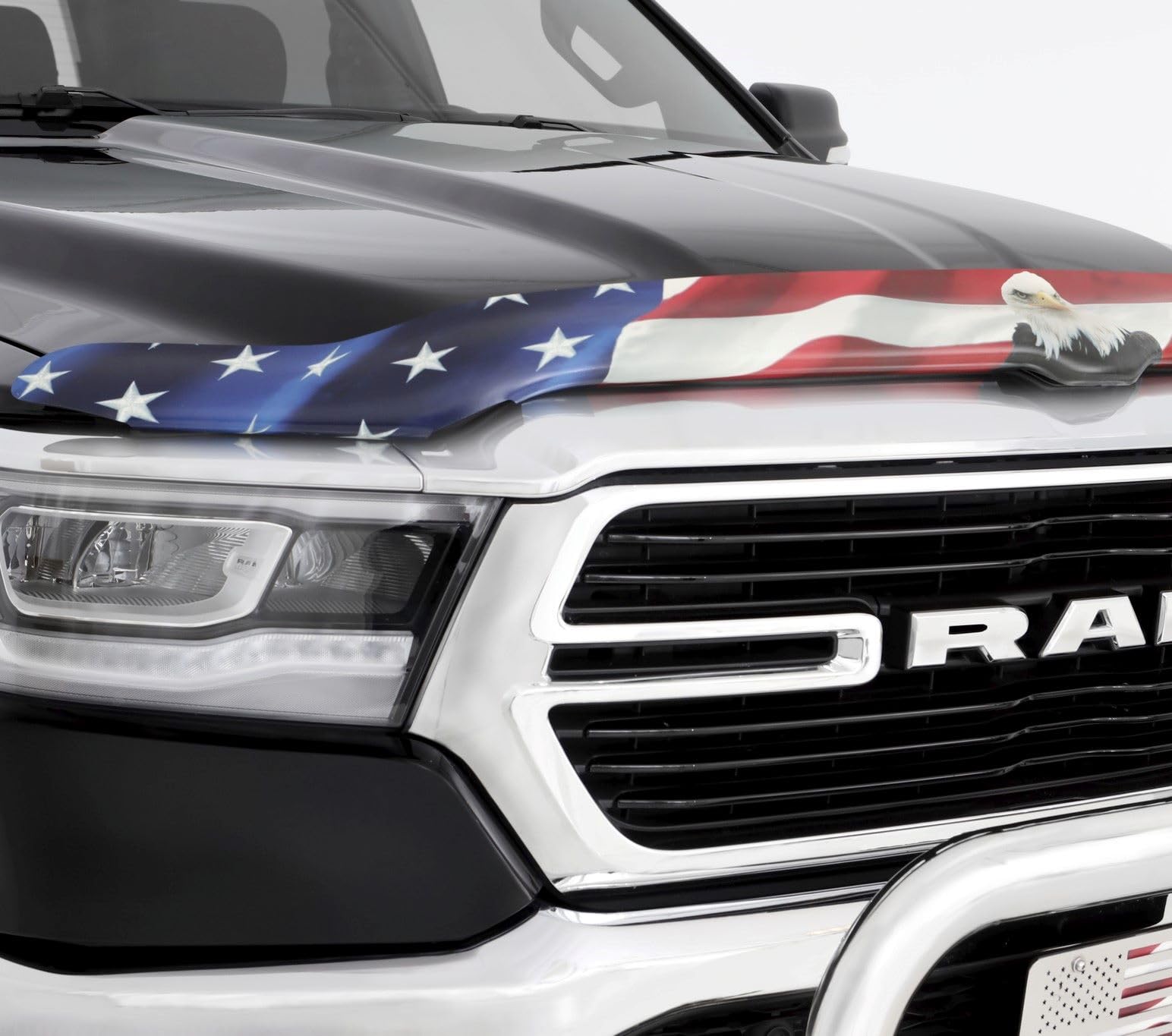 Vigilante Hood Protector | Stampede - High Profile / American Flag w/Eagle | 2000-2006 GMC Yukon (Includes XL 2500, 01-06 Denali Models) 99-07 Sierra 1500, 01-06 Sra 2500-3500 | 3013-30