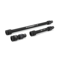 1/2" Drive GEARWRENCH Locking Impact Extension Set Includes 3", 6" & 12" - 84951N 3 Pc.