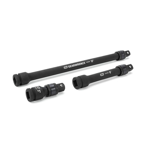 1/2" Drive GEARWRENCH Locking Impact Extension Set Includes 3", 6" & 12" - 84951N 3 Pc.