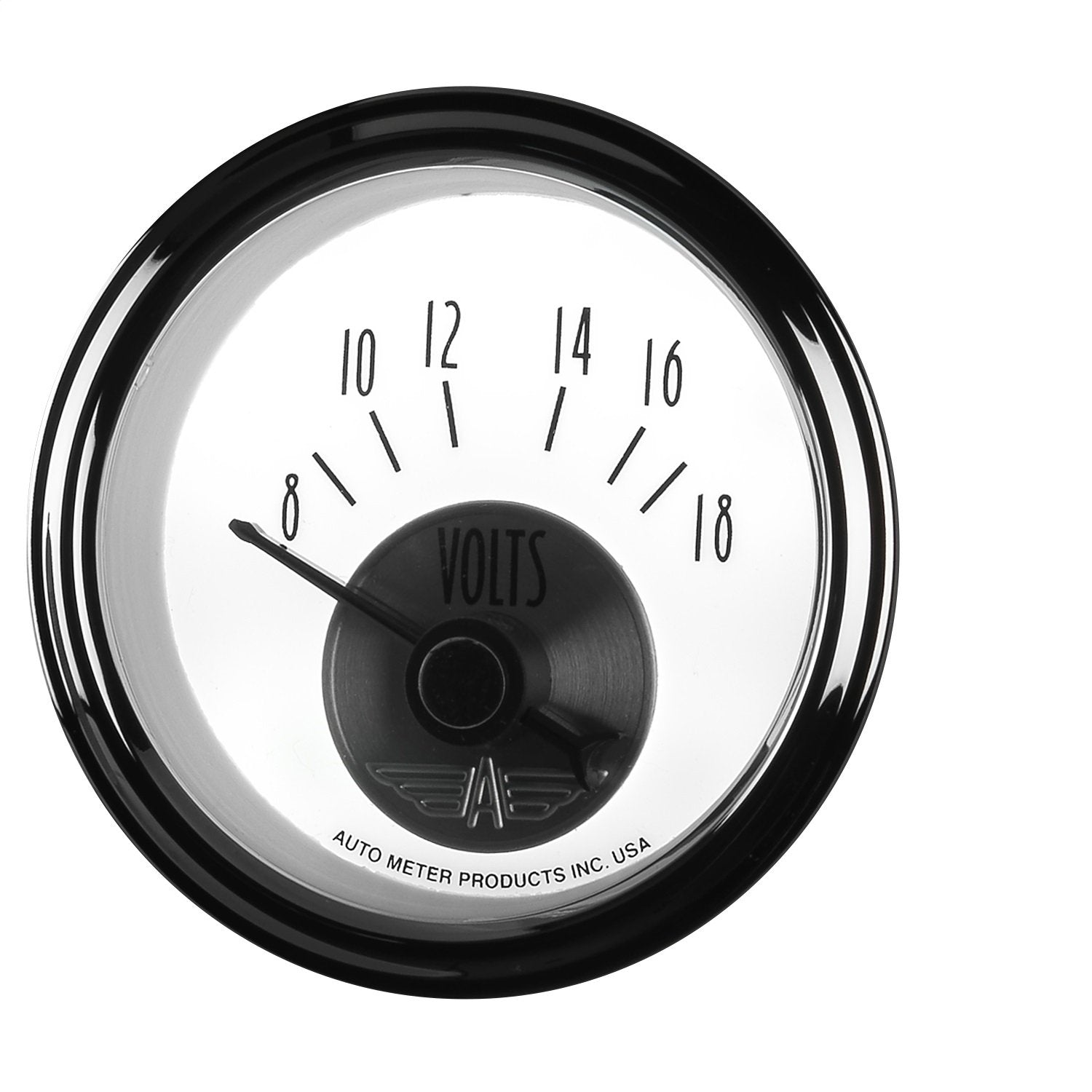 Auto Meter Prestige Pearl 2094 2-1/16" 8V - 18V Electric Voltmeter Gauge (52.4mm)