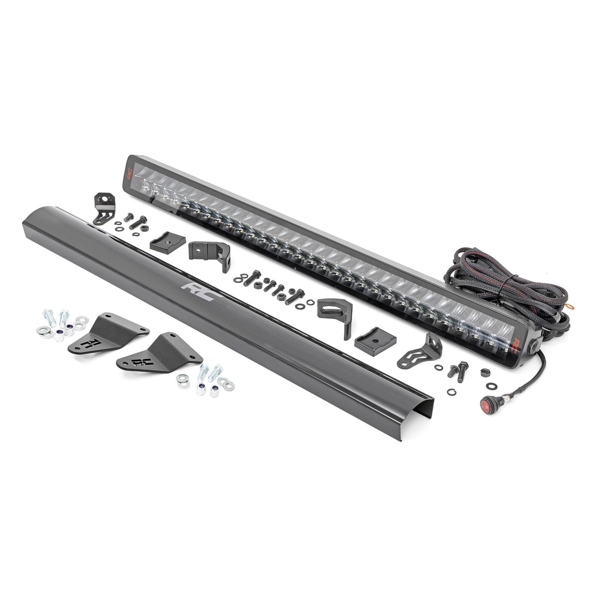 30" Rough Country Dual Row LED Light Bar Kit for Toyota 4Runner (2014–2020) - Hidden Grille Mount, 300W Spectrum Series, 27,000 Lumens, Spot & Flood Combo Beam