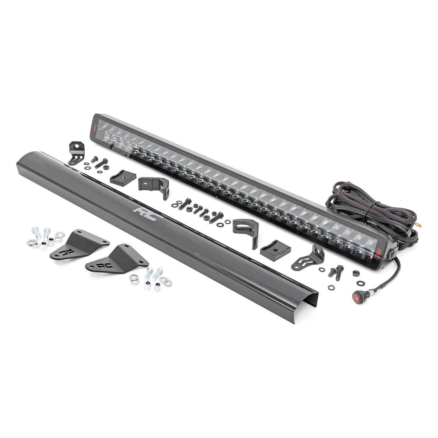 30" Rough Country Dual Row LED Light Bar Kit for Toyota 4Runner (2014–2020) - Hidden Grille Mount, 300W Spectrum Series, 27,000 Lumens, Spot & Flood Combo Beam