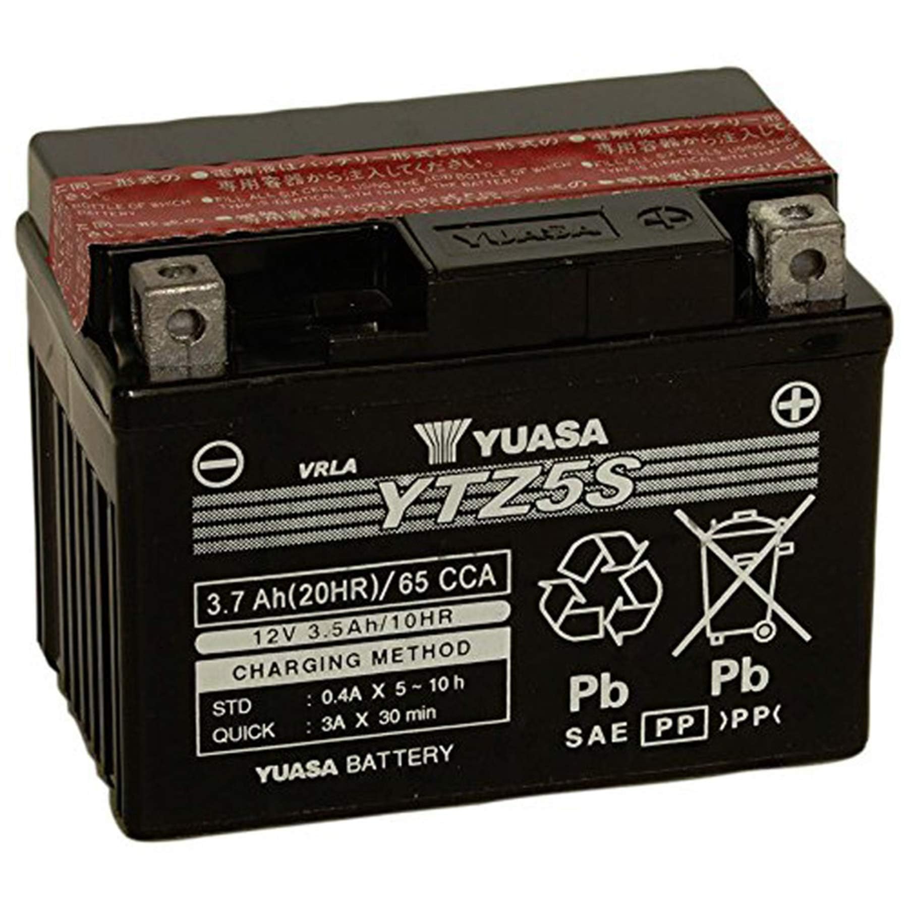 Yuasa YTZ5S-BS YUAM62TZ5 Maintenance Free YTZ High Performance AGM Battery with Acid pack