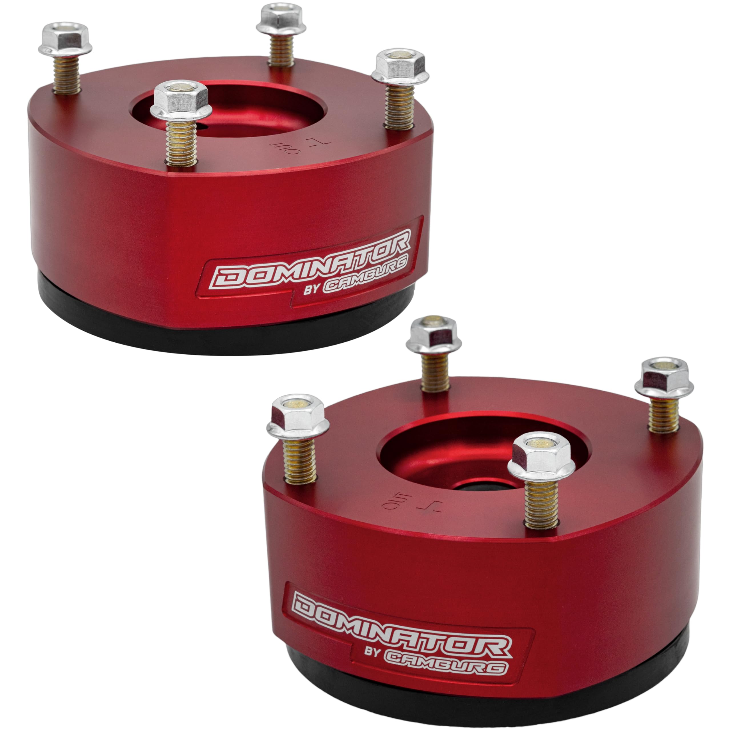2" Lift Kit, DOMINATOR SUSPENSION: 6061-T6 Billet Aluminum, Red Anodized, Compatible with 2WD/4WD 2007-2021 Toyota Tundra (Excludes TRD)