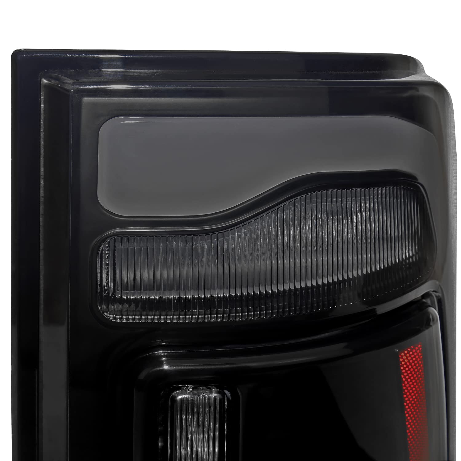 Black Smoke LED Tail Lights SPEC-D TUNING w/White LED Light Bar Compatible with 2009-2018 Dodge Ram 1500/2500/3500, Left + Right Pair Assembly