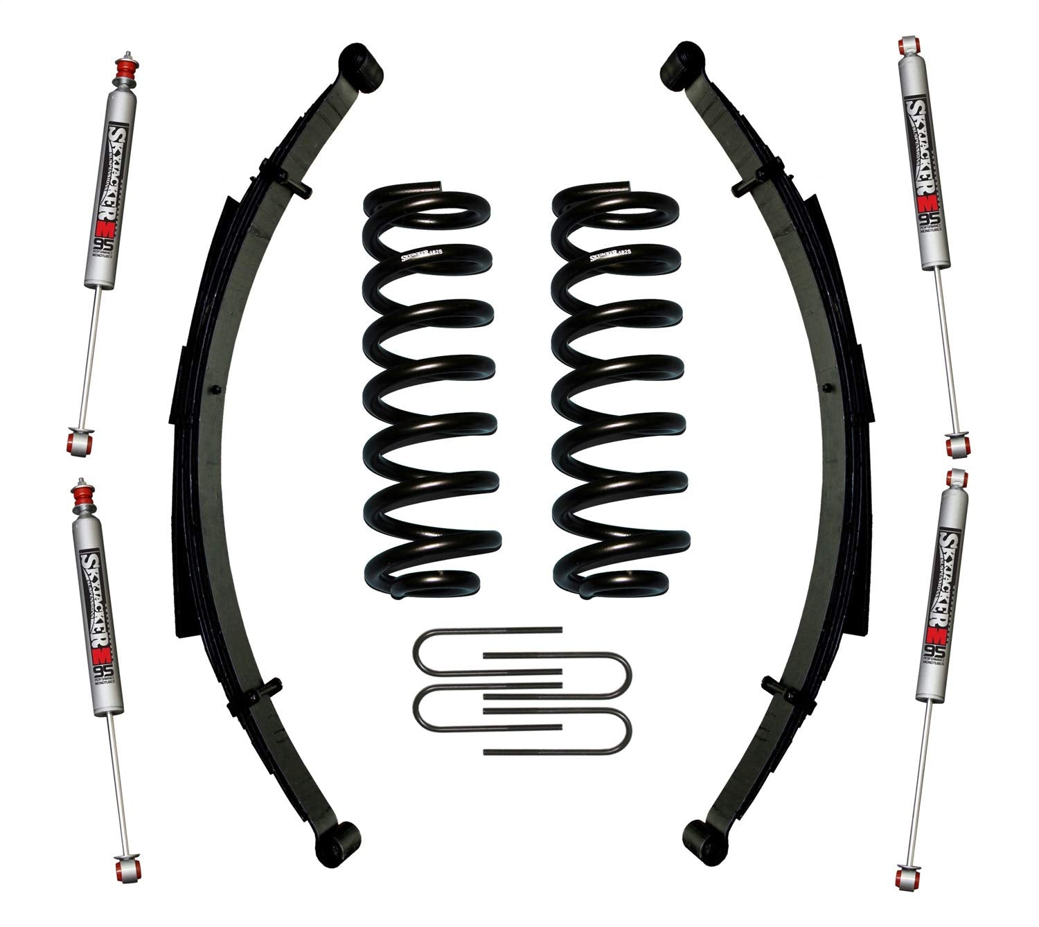 Skyjacker Suspension Lift Kit 182BKS-M w/Shock M95 Performance Shocks 1.5-2 in. Lift Incl. Front/Rear Springs Rear U Bolt Kit