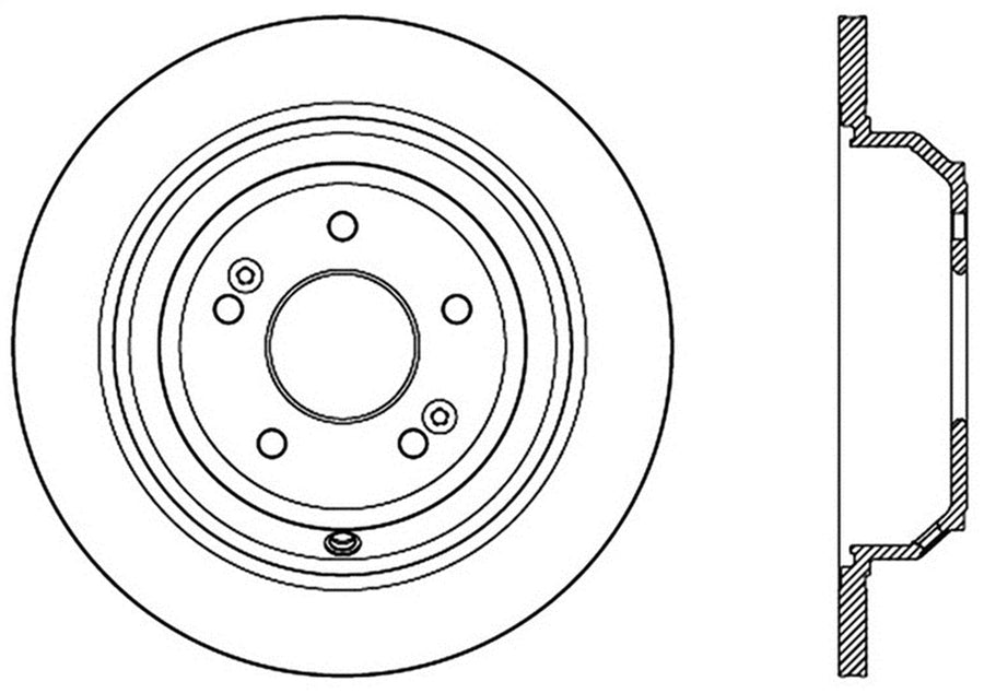 Sport StopTech 128.51045L Cross Drilled Brake Rotor (Rear Left), 1 Pack