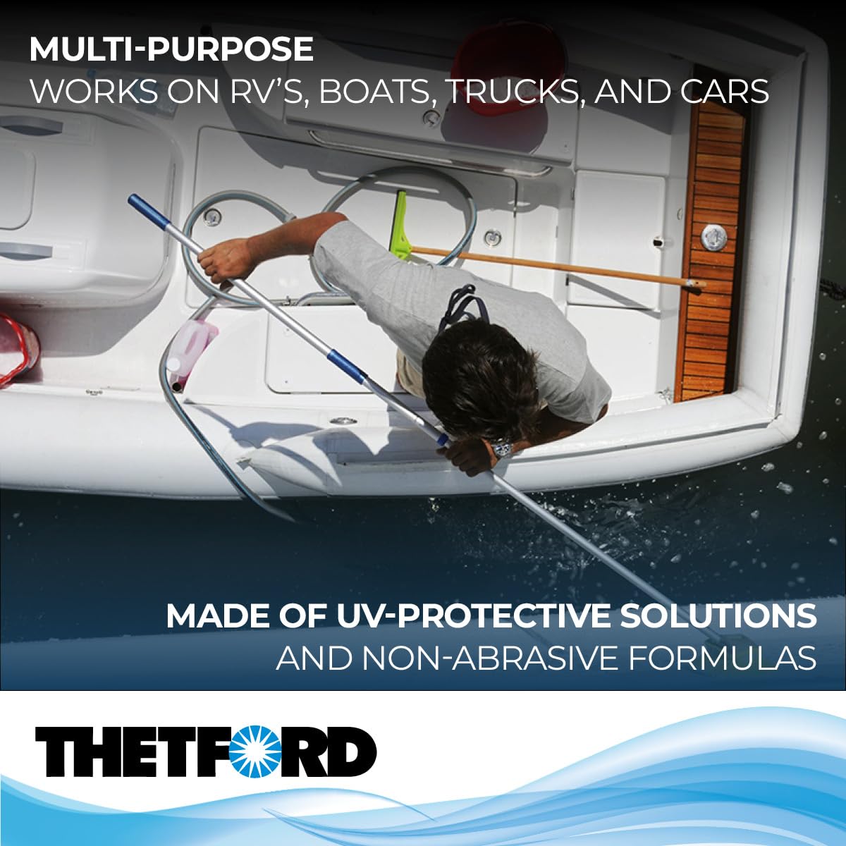 Thetford RV Wash and Wax Premium, Detergent and Wax for RVs / Boats / Trucks / Cars - 1 Gallon - Thetford 32517