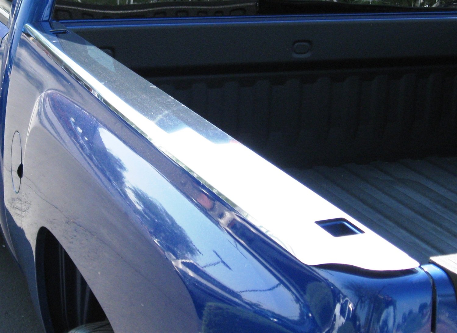 Stainless Steel ICI 48057SH Form Fit Truck Bed Side Rail Protector with Stake Holes