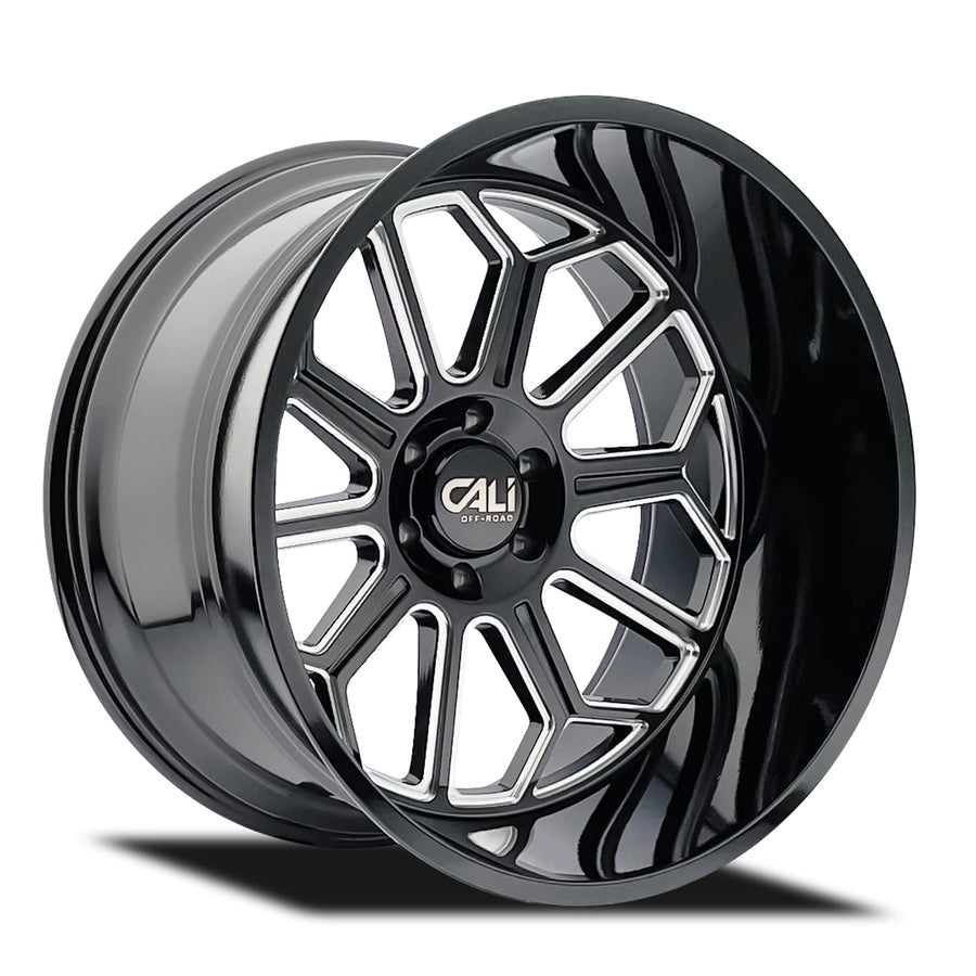 Auburn Cali Off-Road 9117 24x14 8x6.5" -76mm Black/Milled Wheel Rim 24" Inch