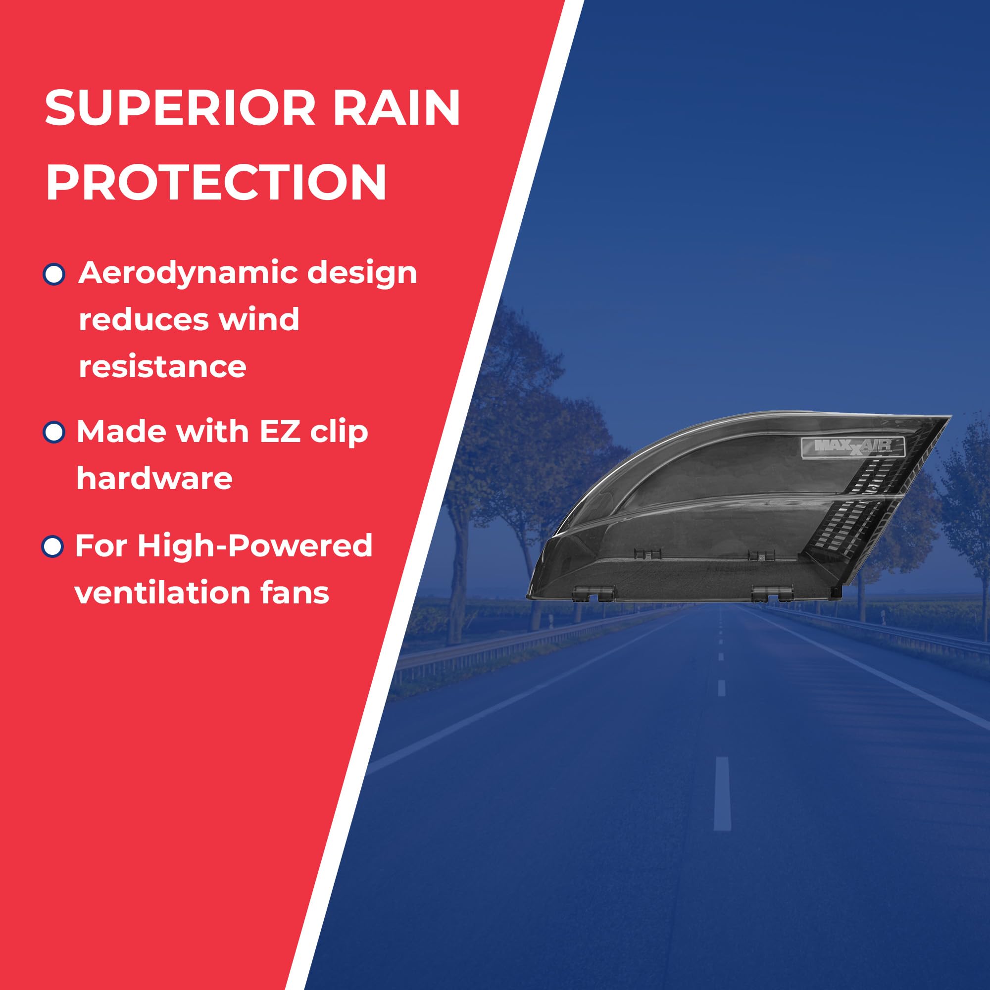 FANMATE MAXXAIR 00-955003 Cover with EZ Clip Hardware, Constant Airflow, Super Tough, Smoke Fan/Vent