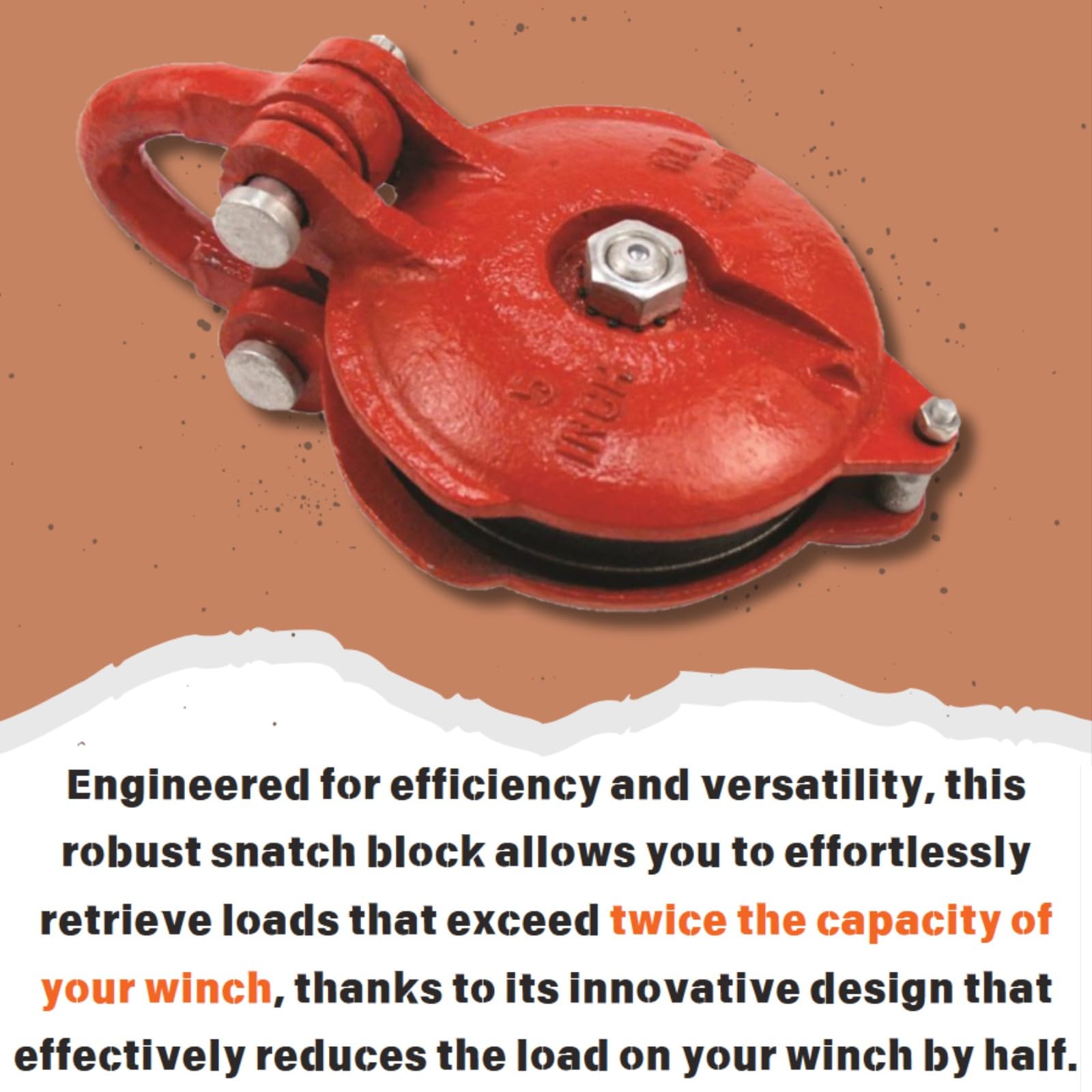 Industrial Snatch Block Mile Marker 60-50185 - 30000 lb. Weight Capacity - Engineered for Durability & Longevity - Enhanced Efficiency in Heavy Lifting Tasks - Reliable Performance