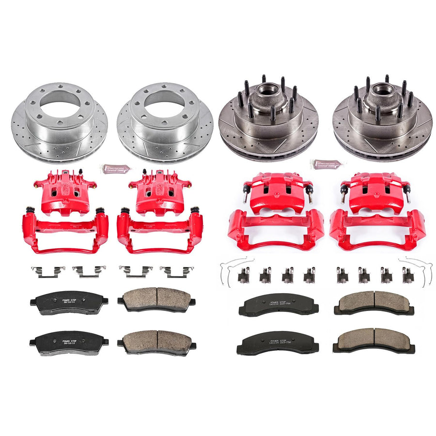 1-Click Performance Brake Kit Power Stop (KC1894) with Calipers For Ford Excursion 2000, Ford F-250 Super Duty 1999-2000, Ford F-350 Super Duty 1999-2000 [Model Specific]