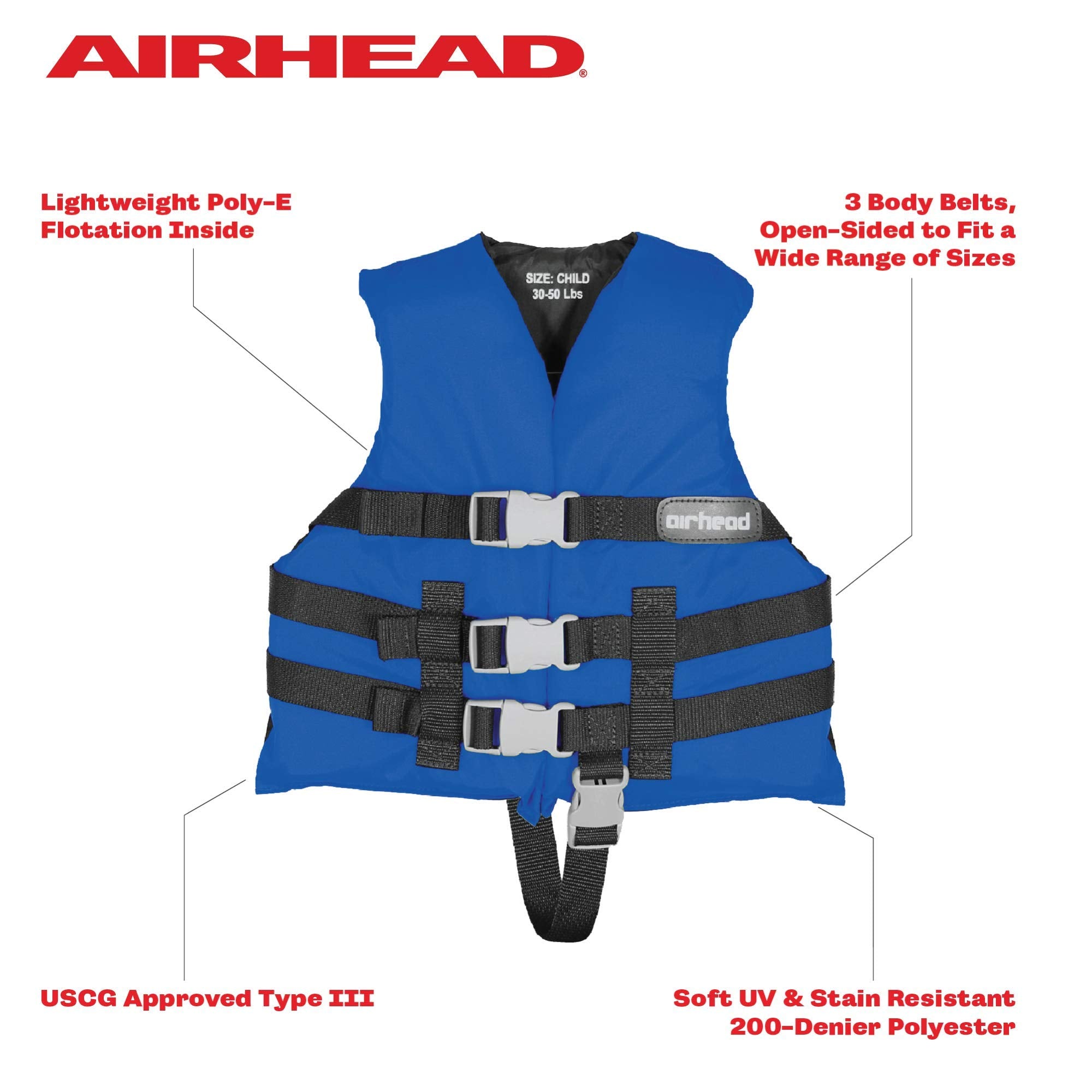 Children's Airhead General Purpose Life Jacket, Coast Guard Approved