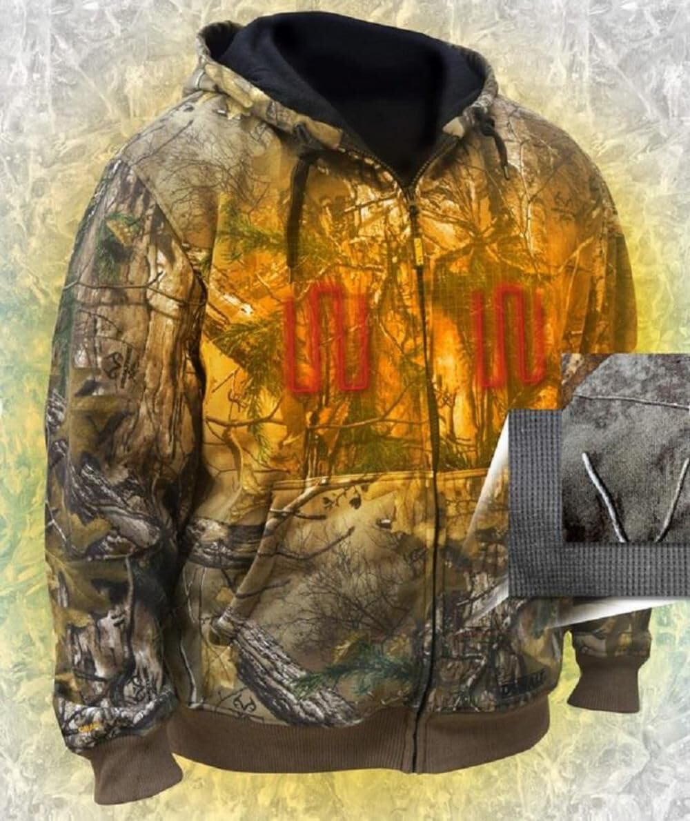 DEWALT Realtree Xtra Camouflage Heated Hoodie, Small, DCHJ074D1-S, Camouflage